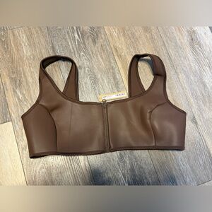 Skims Kim Kardashian Women’s Rubberized Scuba Swim Scoop Neck Bikini Top 3X